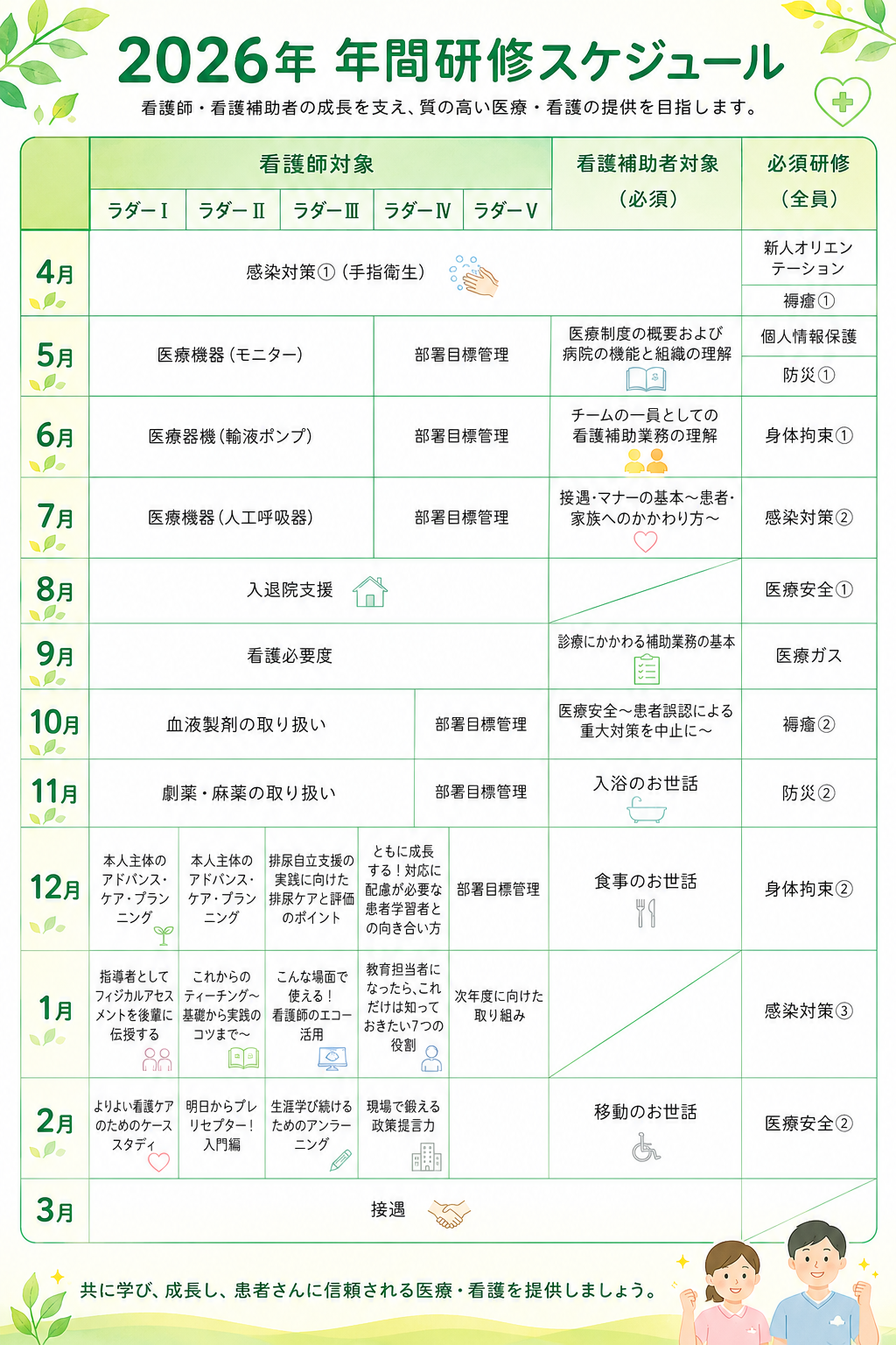 2026年年間研修スケジュール